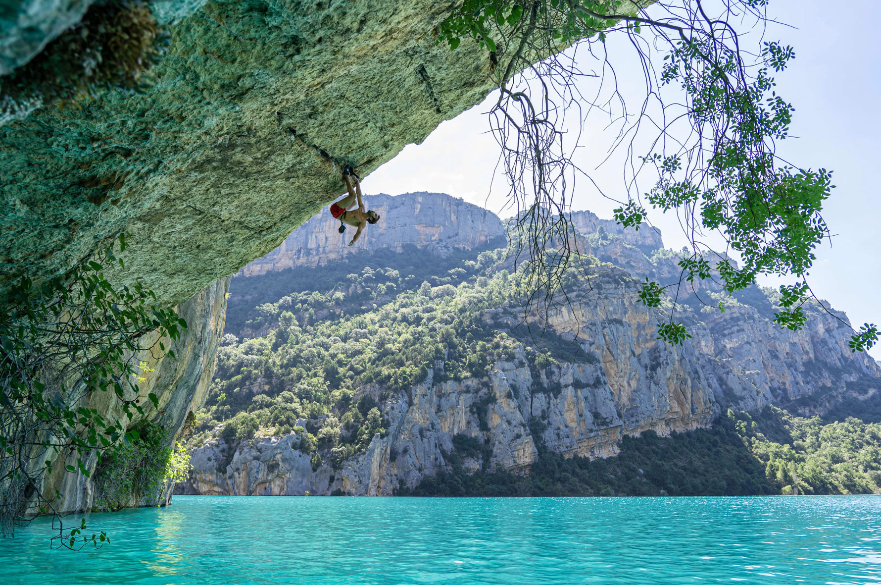 Chris Sharma climbing